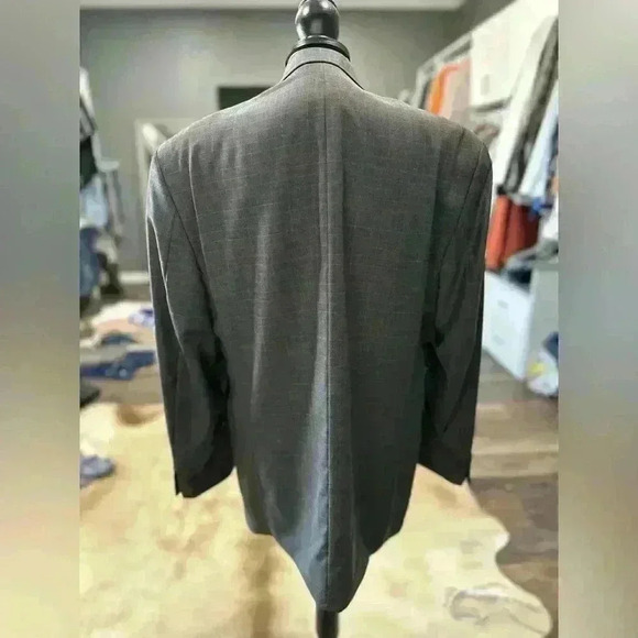 100% Wool Polo Ralph Ralph Lauren Woolmark Gray Mens Size 42R Jacket Blazer - Picture 3 of 7